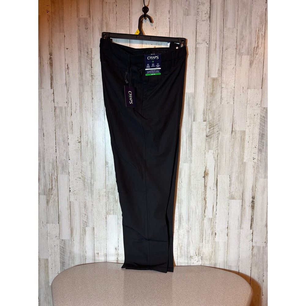 Mens Chaps‎ Golf Black Pants size 38x30 Moisture Wicking Stretch